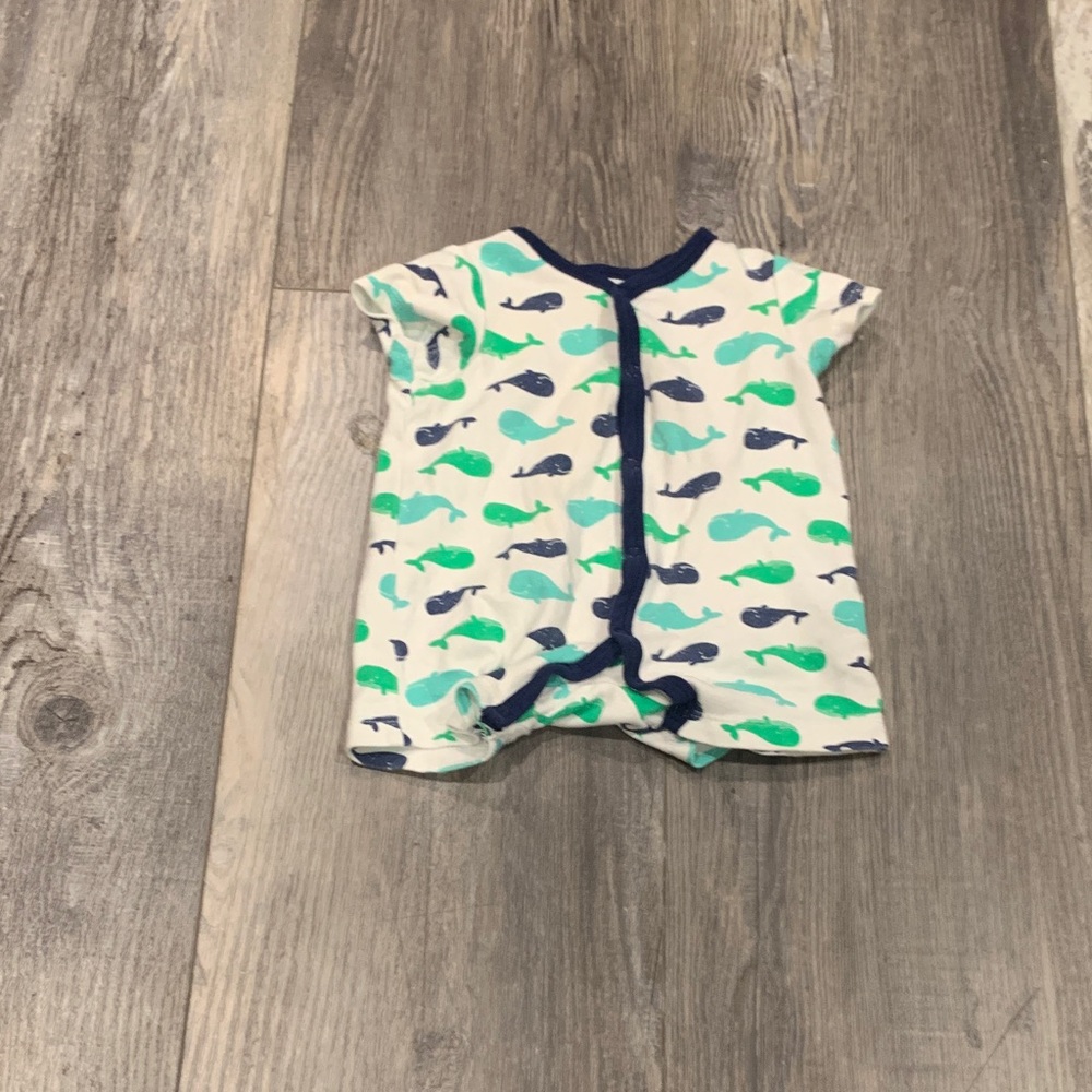 Little Me Whale‎ Print Baby Romper
